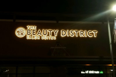 exterior signage in led lights