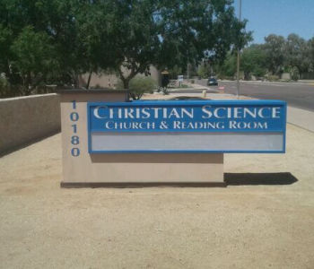 Christian Science Church monument sign