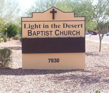 Light in the Desert 2 led sign