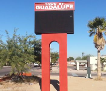 Town of Guadalupe led sign